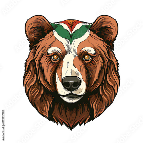 Majestic Brown Bear Profile Drawing