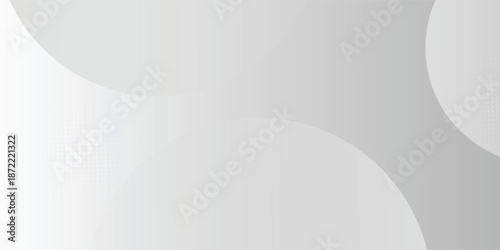 A minimalist abstract background featuring overlapping curves and circular shapes in various shades of gray, creating a smooth gradient and subtle depth