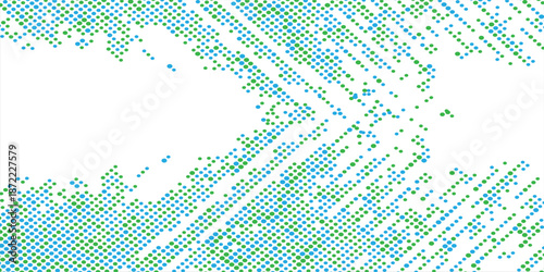 Light Blue, Yellow vector banner with circles, spheres. Abstract spots. Background of Art bubbles in halftone style with colored gradient.