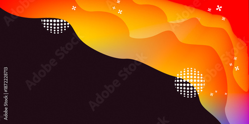 Abstract Fluid Orange and Black Background. Creative Vibrant Graphic Backdrop for Presentations.