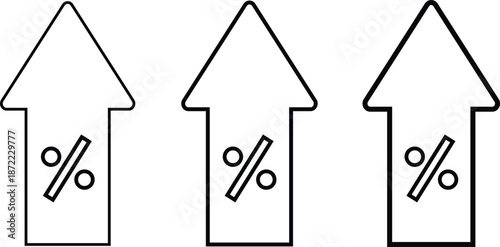 percent arrow up down icon set. Rate Fluctuations Symbols. Percent increase and decrease icons. Data Analysis sign. Percentage arrow symbol 