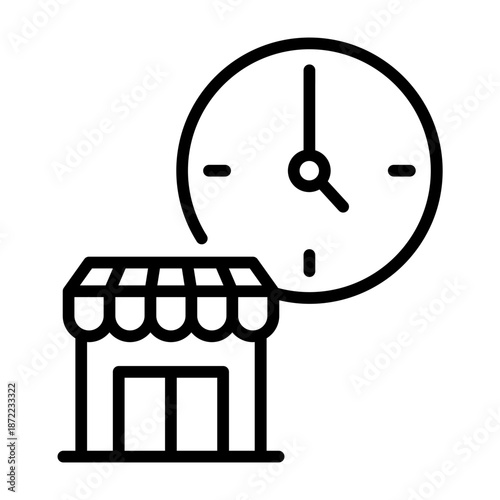 Market operation time icon