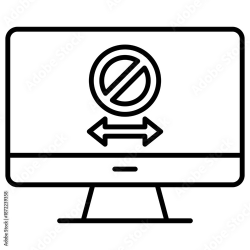 Digital Detox Outline Icon Illustration Vector