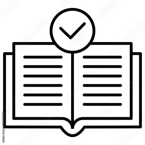 Reading Outline Icon Illustration Vector