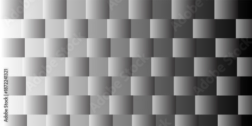 Abstract white background. Minimal geometric white light background abstract design. Random shifted white cube boxes block background wallpaper banner with copy space. Abstract pale geometric pattern.