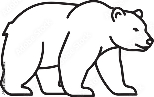 silhouette of clean vector of Bear isolated on white background