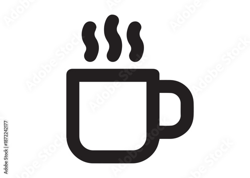 Coffee mug icon, Coffee mug solid Vector