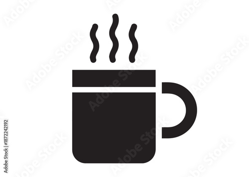 Coffee mug icon, Coffee mug solid Vector