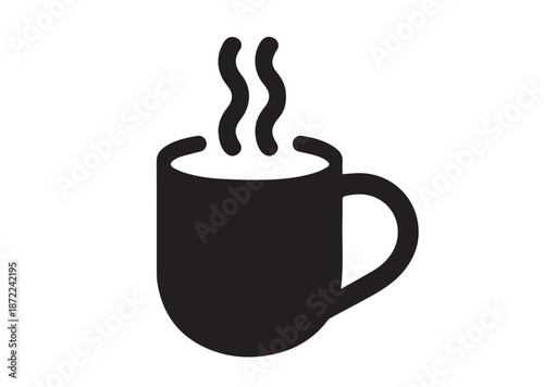 Coffee mug icon, Coffee mug solid Vector
