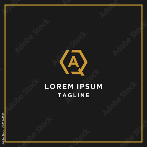 qa or aq hexagon logo