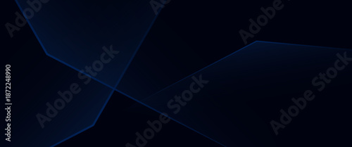 Black dark navy blue silver abstract pattern background. Geometric shape. Line triangle angle fold polygon diamond 3D. Color gradient ombre. dark blue background