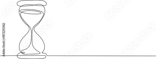 Classic hourglass on table Vector