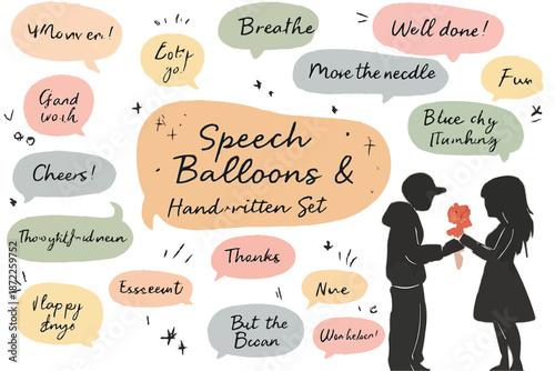 Hand drawn vector illustration of a social network concept featuring a set of business people with speech bubbles and sketches representing a marketing strategy plan for success