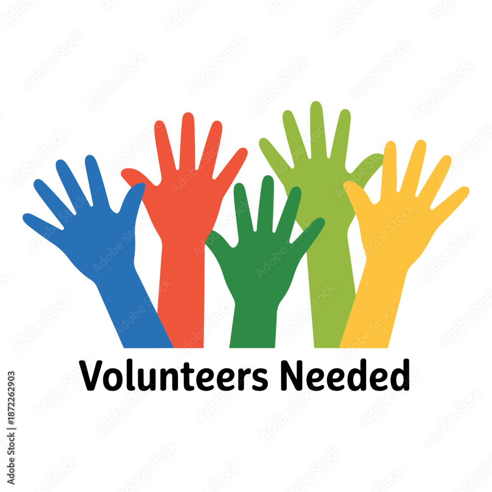 Obraz premium volunteer hands icon vector