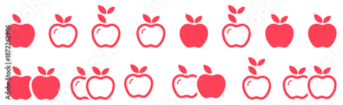 red apple icon vector