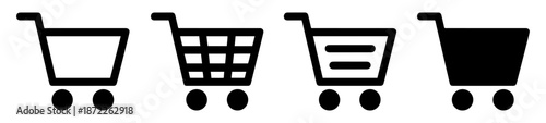 shopping cart icon vector collection
