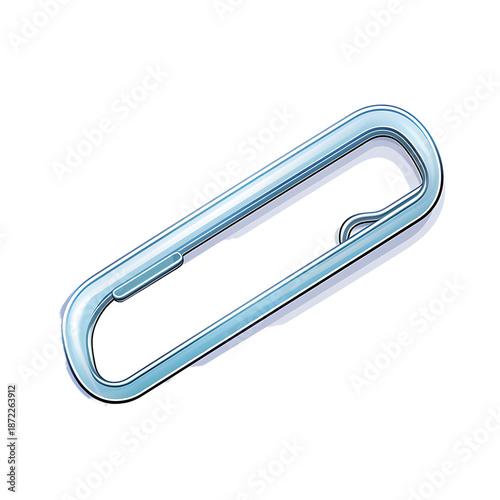 Paper Clip on White Background Vector