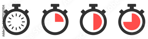 stopwatch timer chronometer icon vector
