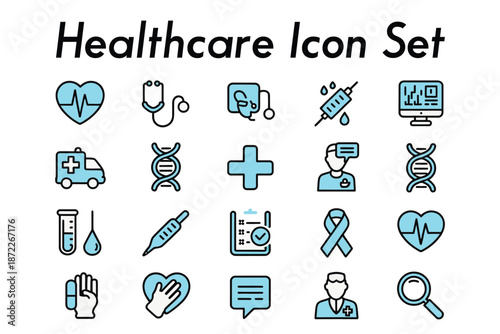 Comprehensive Healthcare and Wellness Services Medical Icon Set