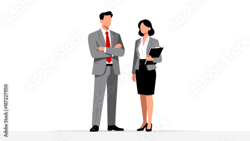 Business people in formal attire