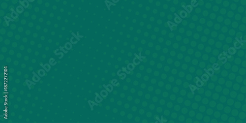 Blurred background. Circles pattern. Abstract dark green gradient design. Circles texture background. Retro comic pop art style gradient Dotted background. Halftone design, minimal aesthetic .