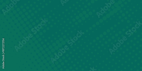 Blurred background. Circles pattern. Abstract dark green gradient design. Circles texture background. Retro comic pop art style gradient Dotted background. Halftone design, minimal aesthetic .