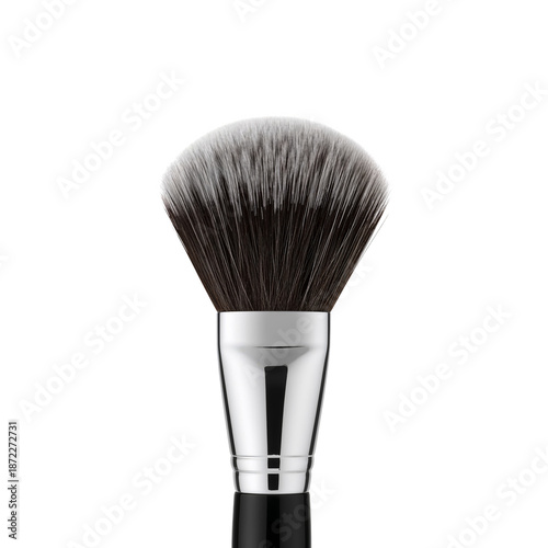 Brush With Soft Bristles Held by a Silver Handle for Applying Makeup in a Bat...