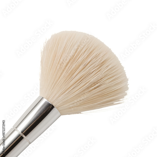 Soft Brush With Dense Bristles for Makeup Application in a Close View From a ...