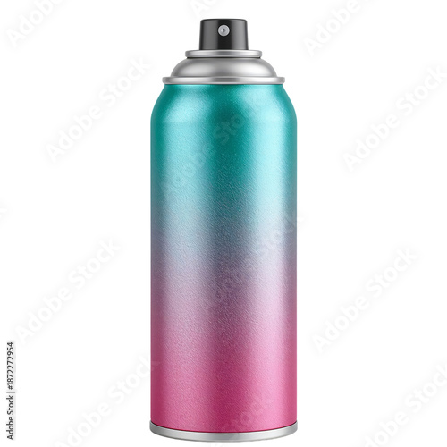 Colorful Spray Can With a Gradient Design on a White Background