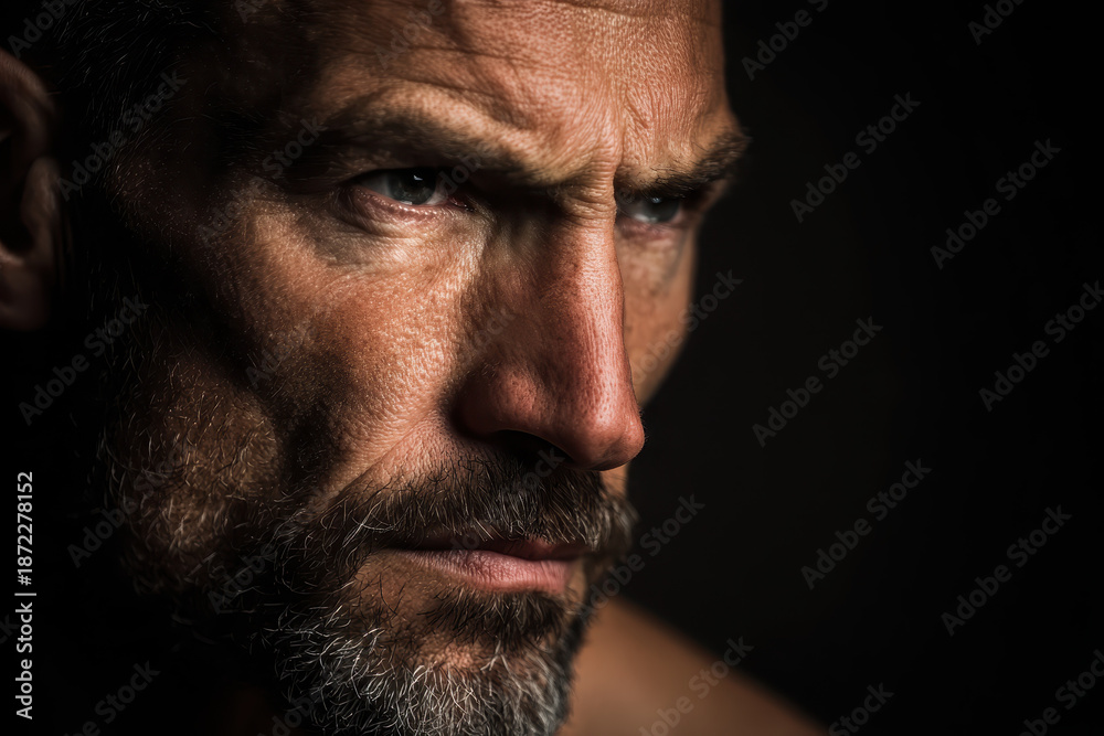 Obraz premium Mature Man with Thoughtful Expression