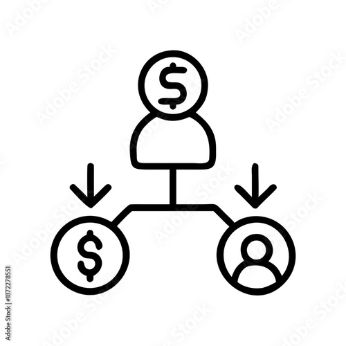 Person distributing funds