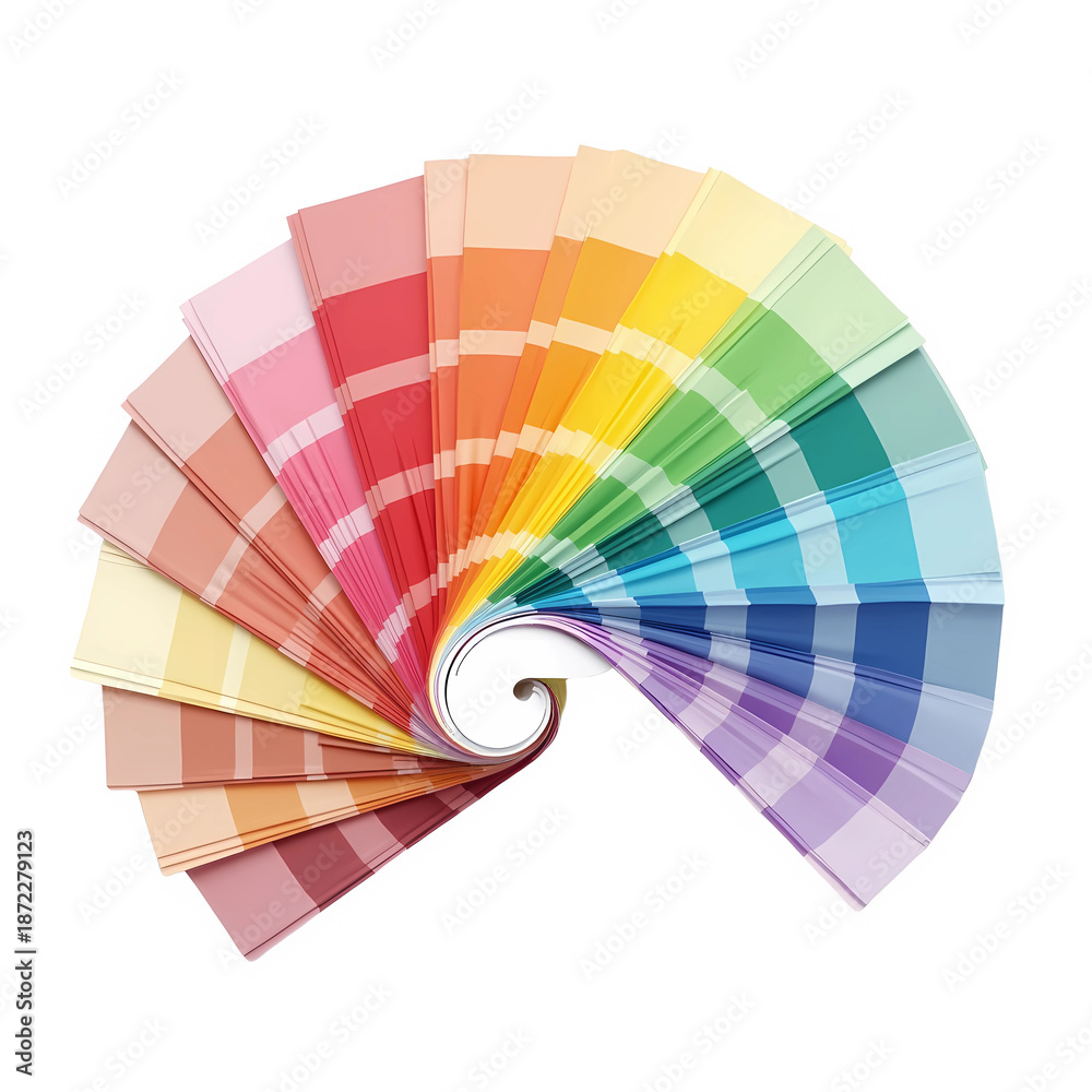 Fototapeta premium Сolor fan deck swatch guide for designers isolated