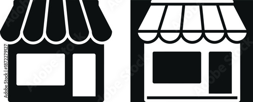 Store Icon Silhouette Vector Illustration