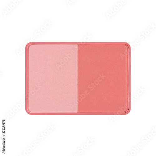 Blush Compact With Two Shades of Pink Placed on a Flat Surface