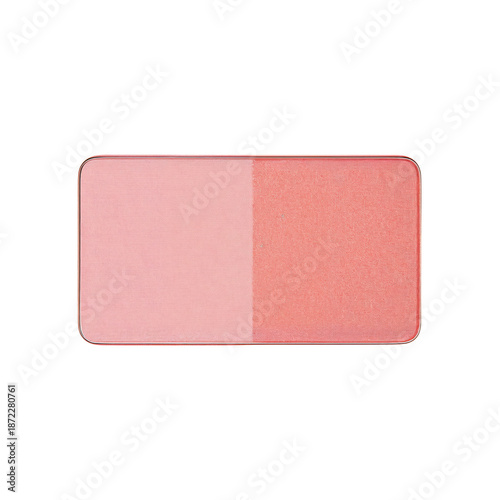 Blush Compact With Two Shades of Pink Placed on a Flat Surface