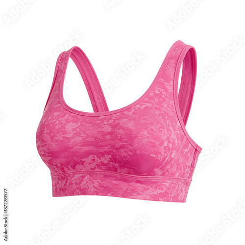 Bright Pink Sports Bra Designed for Workout and Fitness Activities