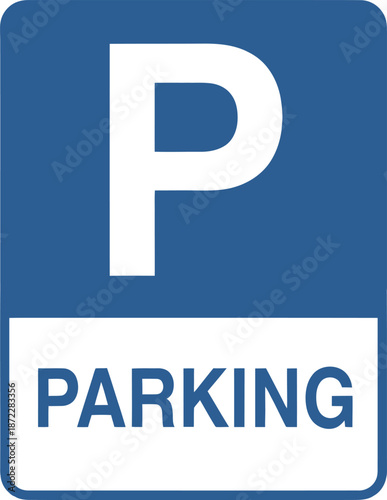 Modern parking sign vector Vector