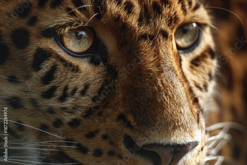 Close-Up of a Spotted Feline's Eye