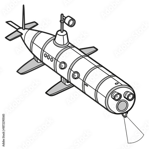 Underwater Magnetic Anomaly Detection Drone, Advanced Marine Survey and Geophysical Exploration AUV