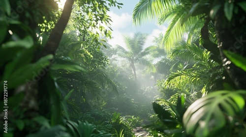 Tropical Foliage Zoom Virtual Background