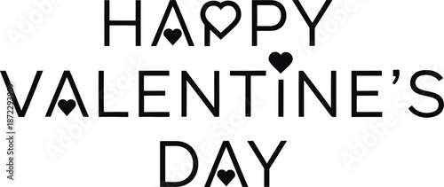 Happy valentine's day greeting with hearts