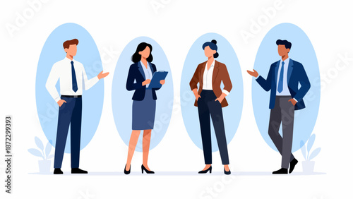 Business people in formal attire