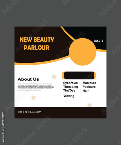 beauty parlour poster design template