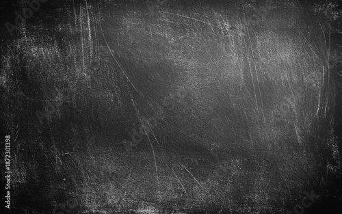Chalk rubbed out on blackboard, chalkboard texture background copy space for add text and design. A shot of a black background