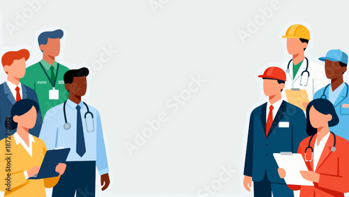 diverse professionals in work attire