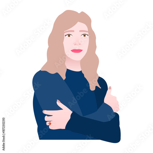 Girl in Blue Sweater Portrait