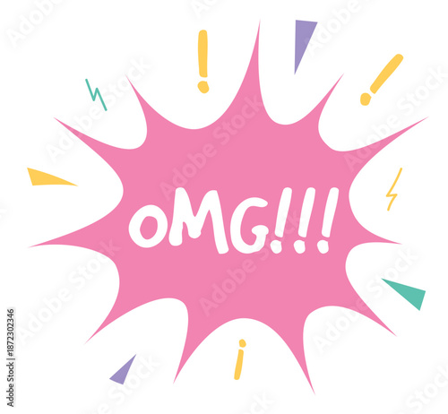 “OMG comic speech bubble vector”