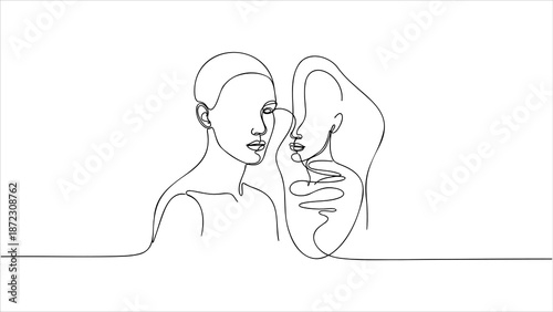 A woman contemplating mental health in a serene environment from a close-up viewpoint