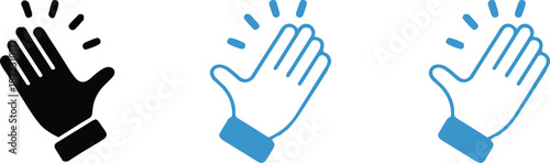 applause vector clapping hands ui symbol outline and filled