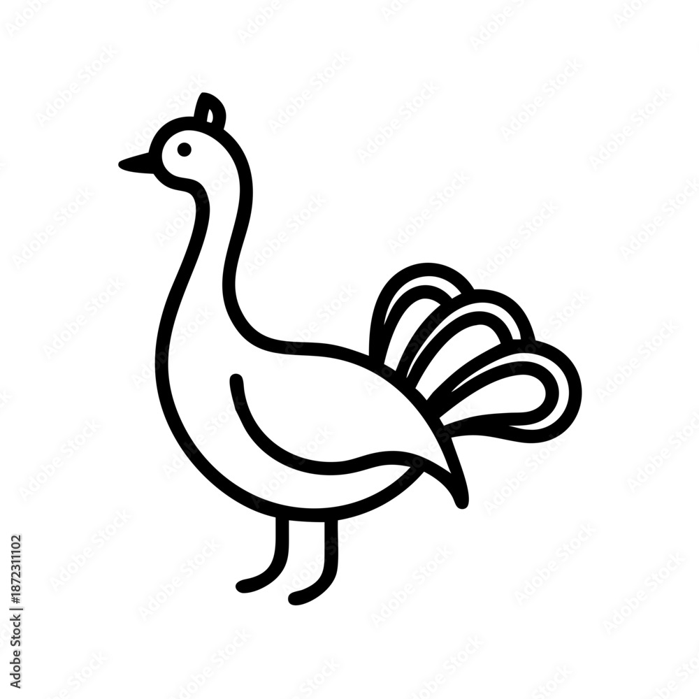 Fototapeta premium vector illustration of a bird icon design 